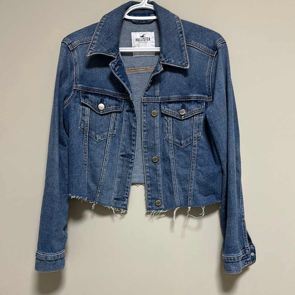 Hollister Classic Blue Cropped Jacket